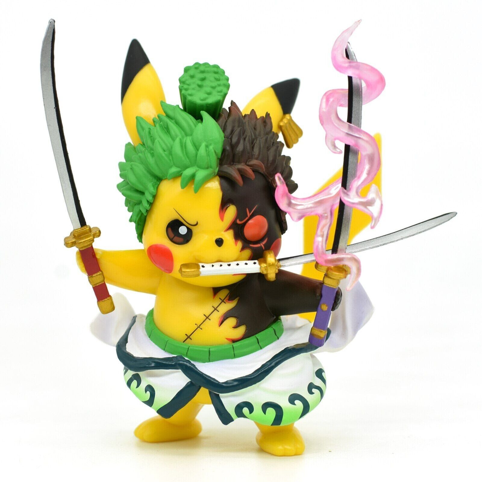 Pokemon Pikachu Cosplay Roronoa Zoro Figure Statue