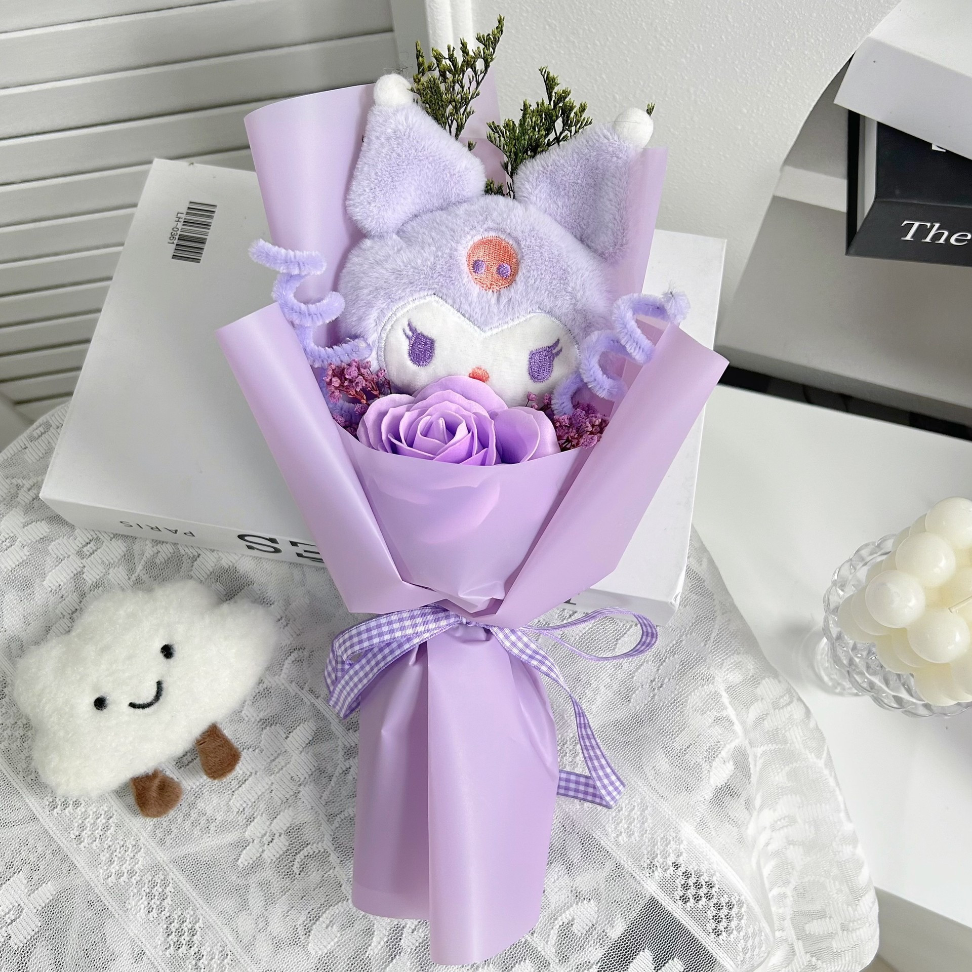 Kuromi Soft Plush Flower Bouquet Mother's Day Graduation 28cm 11.02inches