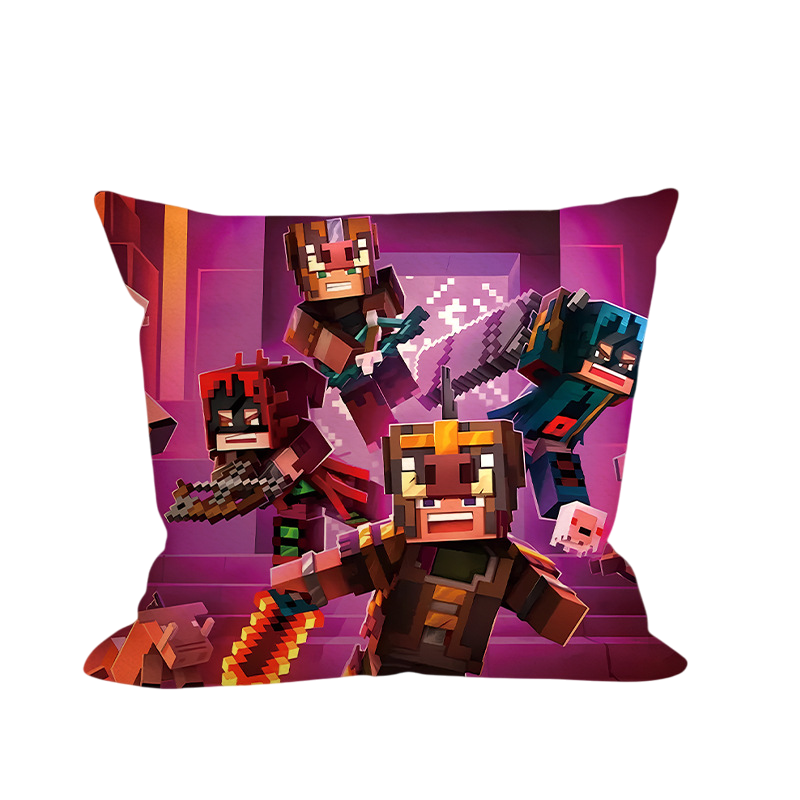 Minecraft Charging Battle Soft Stuffed Plush Pillow Multiple Sizes