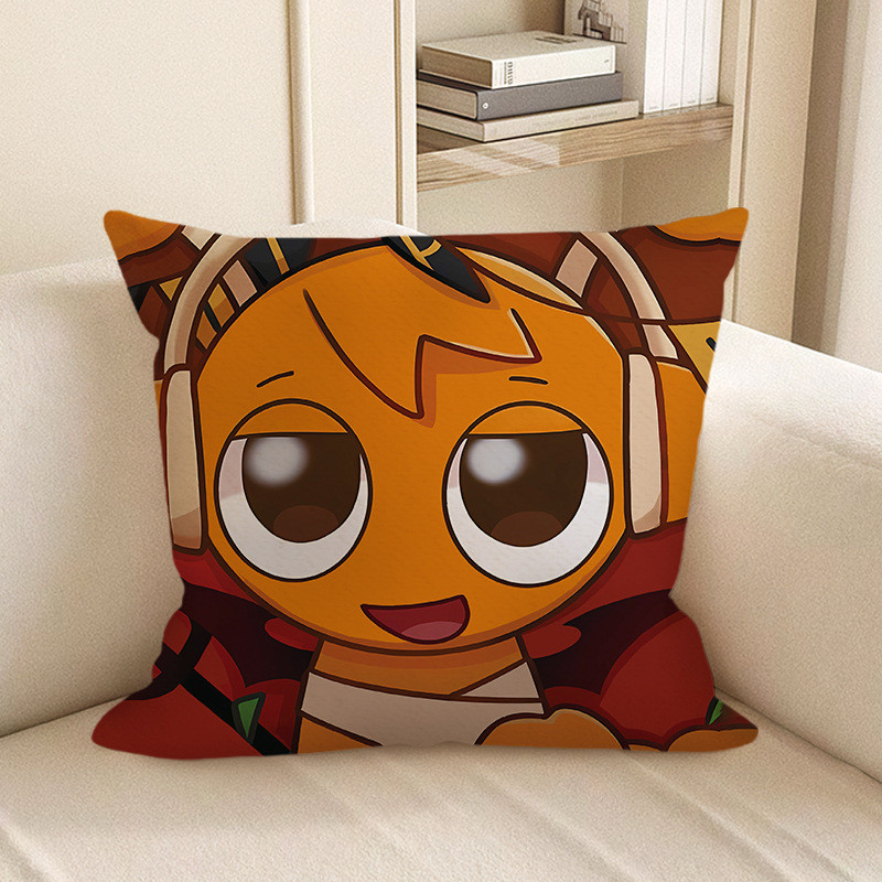 Sprunki Incredibox Orange Oren Red Background Soft Stuffed Plush Pillow Multiple Sizes