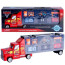 Disney Mack Friction Motor McQueen Hauler Truck Plus 4 Cars Set