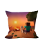 Minecraft Steve and Dog Watching Sunset Soft Stuffed Plush Pillow Multiple Sizes