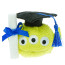 Green 3 Eye Alien Disney Toy Story Graduation Mini Soft Stuffed Plush 8cm 3.15inches