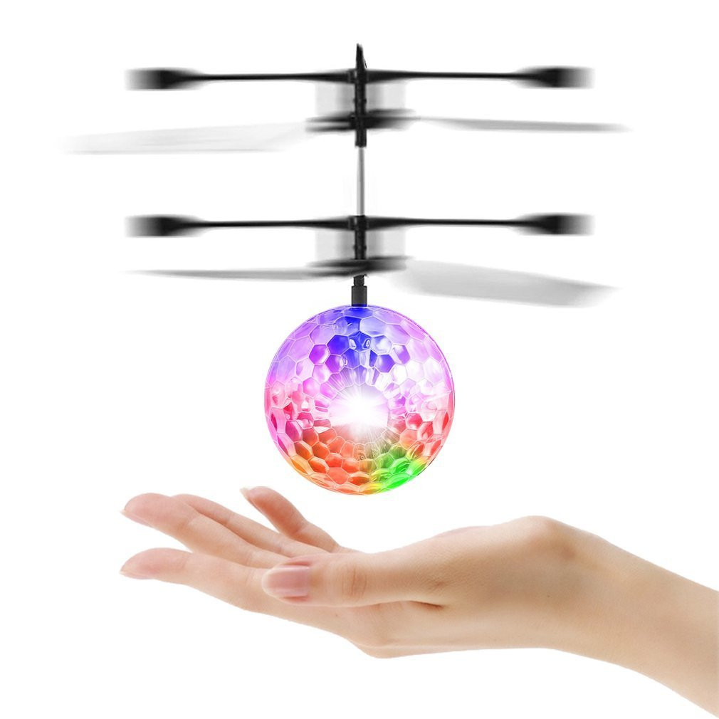 YKS RC Toy RC Flying Ball, RC Infrared Induction Helicopter Ball Built-in Shinning LED Lighting