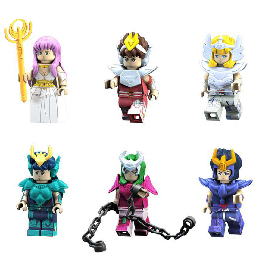 Saint Seiya Brick Minifigure Custom Set 6 Pcs