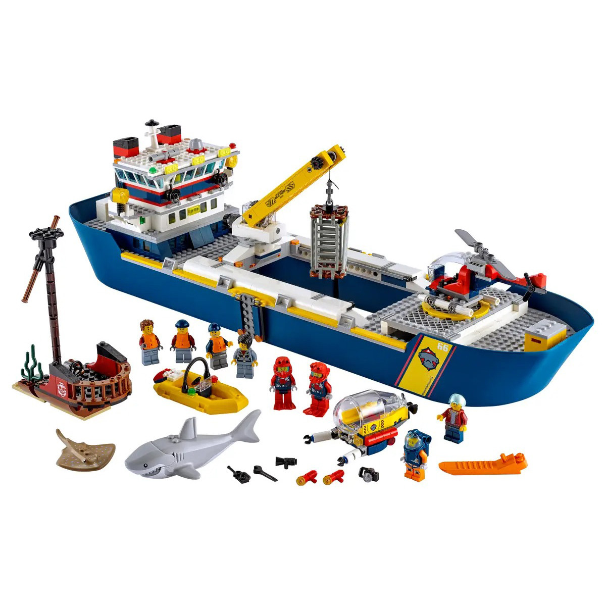 City Ocean Exploration Ship 60266 Brick Building Kit