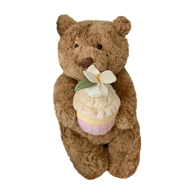 Jellycat Shanghai Exclusive Bartholomew Bear Magnolia Cupcake Soft Stuffed Plush 25cm 9.84inches