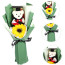Graduation Bear Plush Sunflower Bouquet 35cm 13.78inches Green