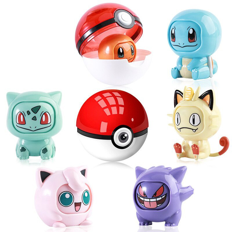 Pokemon Face Changeable Collection Figure Statue 6 Pcs Set Vol 2