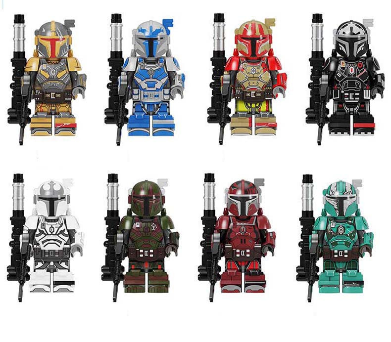 The Mandalorian Infantry Brick Minifigure Custom Set 8 Pcs