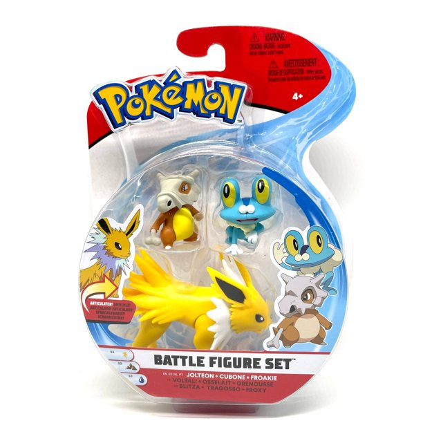 Pokemon Battle Figure Set Jolteon Cubone Froakie
