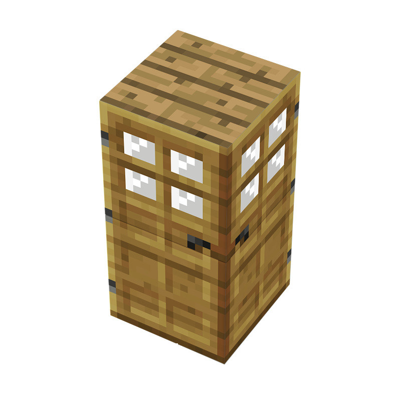 Minecraft Magnetic Oak Door Blocks Kit Toy 3 Pcs Set