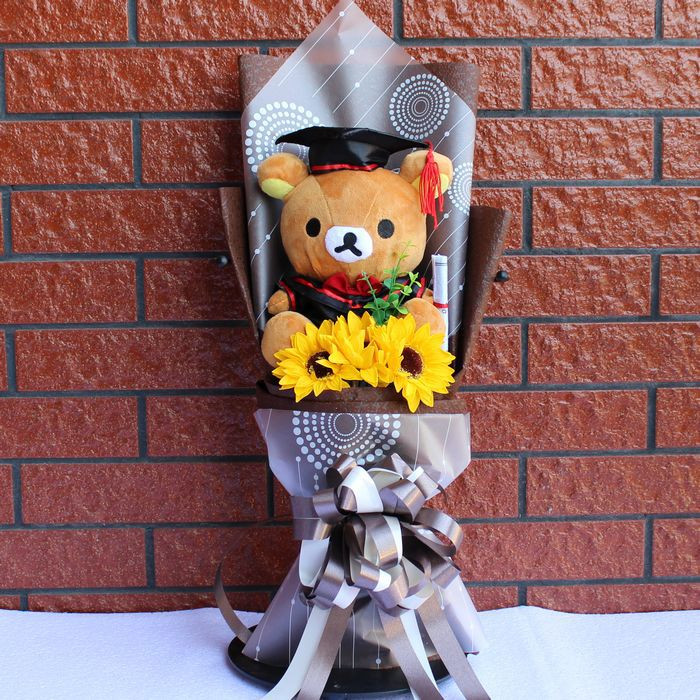 Rilakkuma Bear Graduation Plush Bouquet 55cm 21.65inches