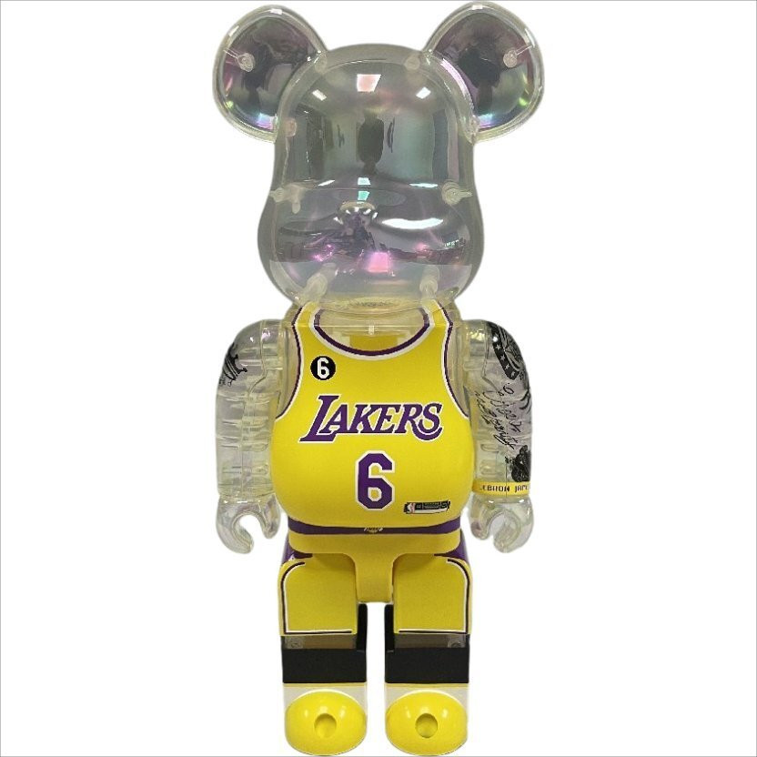 Bearbrick x Lebron James Lakers 400% Figure 28cm 11.02inches