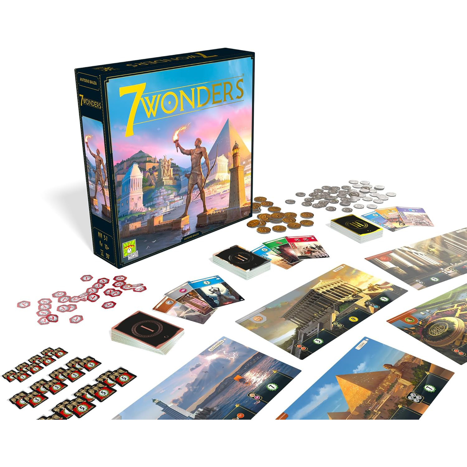 7 Wonders (Expansion) - Leaders: Family Thematic Ancient City Building Civilazation Economic Board Game