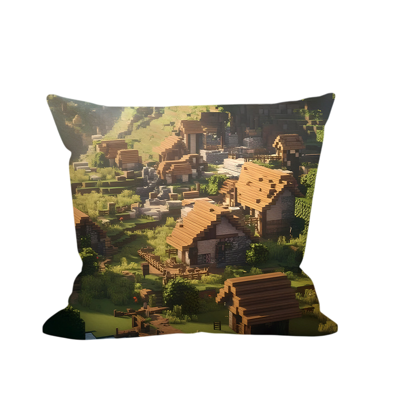 Minecraft Village Soft Stuffed Plush Pillow Multiple Sizes