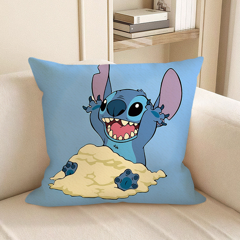 Disney Stitch Playing in Sand Soft Stuffed Plush Pillow Multiple Sizes