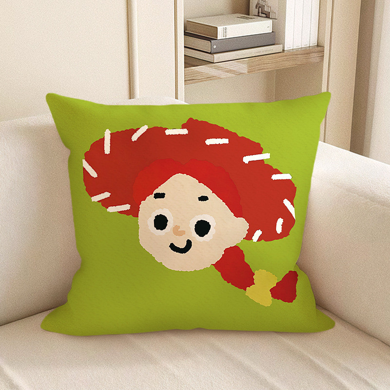 Disney Toy Story Jessie Green Background Soft Stuffed Plush Pillow Multiple Sizes