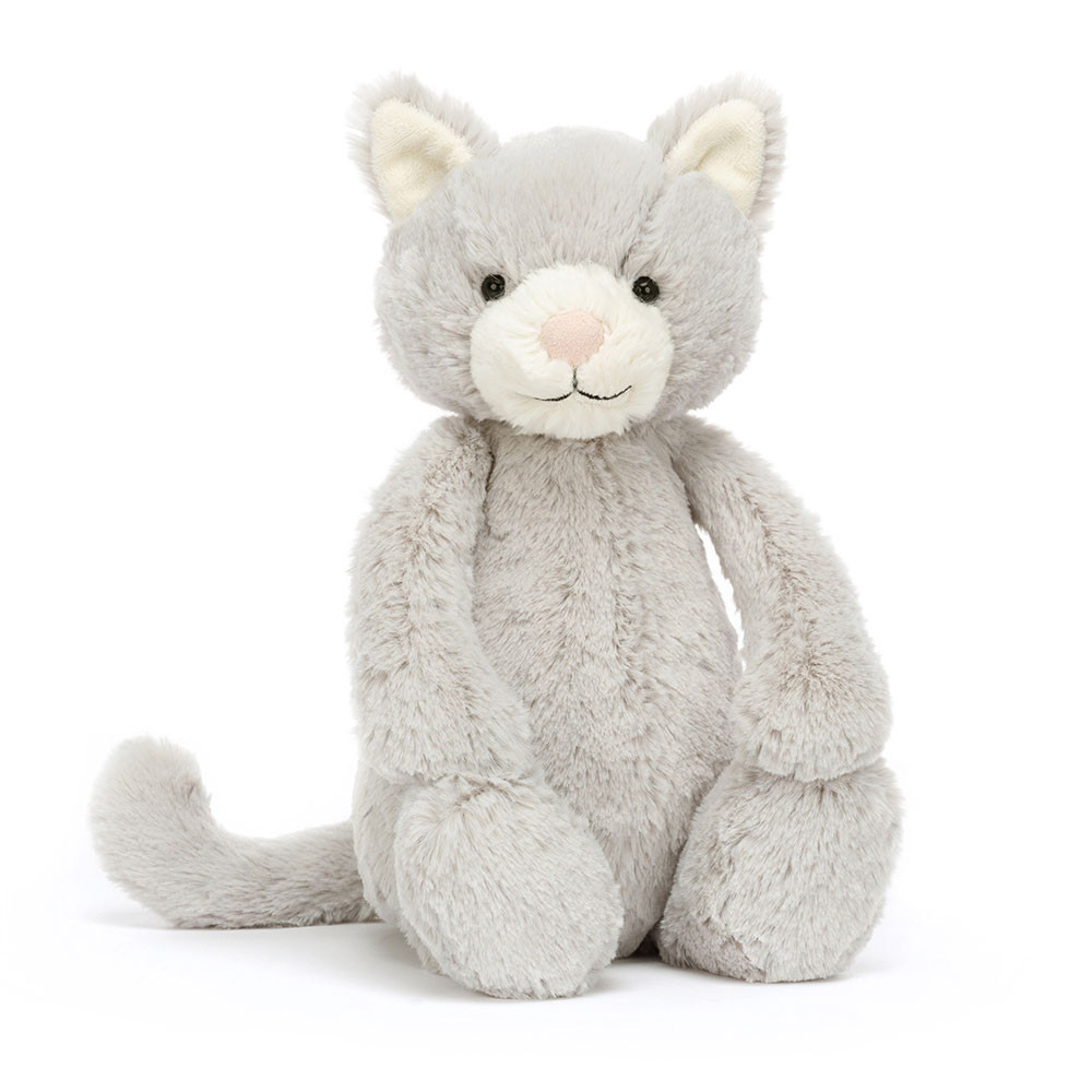Jellycat Bashful Grey Kitty Soft Stuffed Plush 31cm 12.20inches