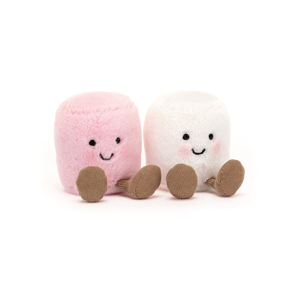 Jellycat Amuseables Pink and White Marshmallows 12cm 4.72inches