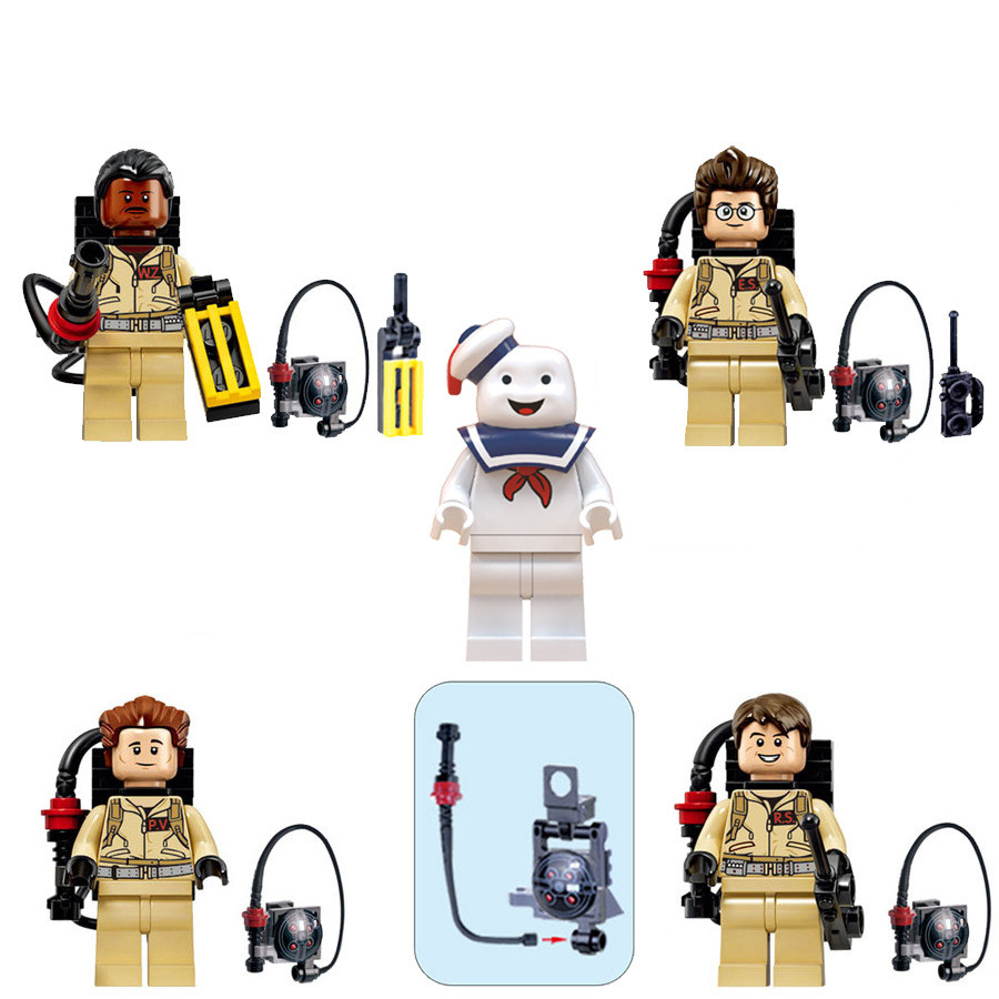 Ghostbusters Brick Minifigure Custom Set 5 Pcs