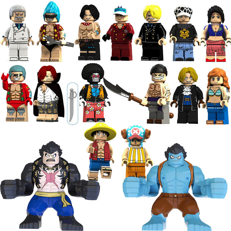 One Piece Characters Deluxe Brick Minifigure Custom Set 17 Pcs