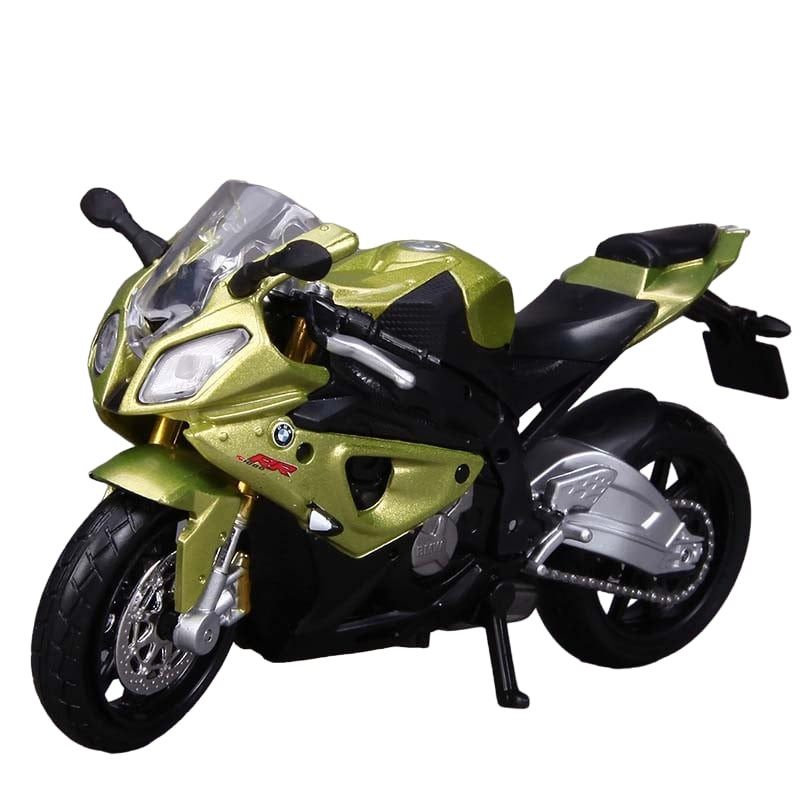 BMW S 1000 RR Green 1:18 Die-cast Alloy Motorcycle Toy Car Model