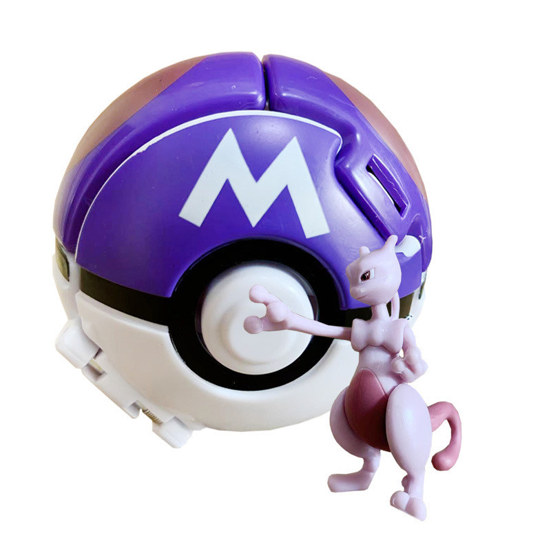 Tomy Pokemon Throw 'n' Pop Pokeball Mewtwo & Master Ball Figure Set