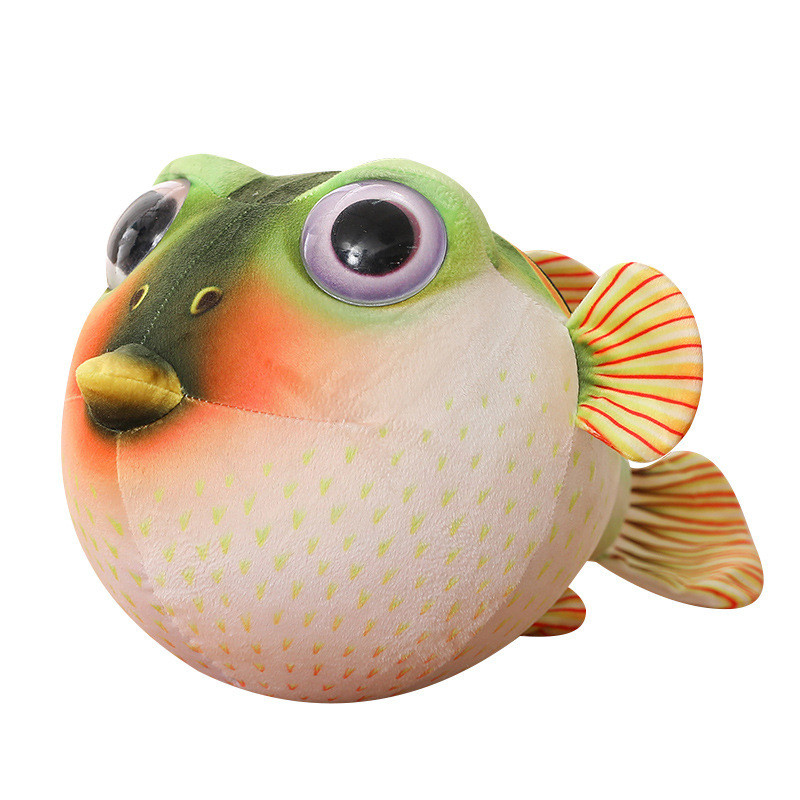 Pufferfish Fugu Soft Stuffed Plush Multiple Sizes Green