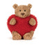 Jellycat Bartholomew Bear Heartthrob Soft Stuffed Plush 26cm