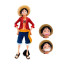 One Piece Monkey D Luffy with 3 Different Faces Action Figure Statue 27cm 10.6inches