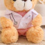 White Graduation Bear in Medical Doctor Robe Soft Stuffed Plush 23cm 9 inches Pink Green