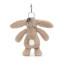 Jellycat Blossom Beige Bunny Petal Bag Charm 13cm 5 inches