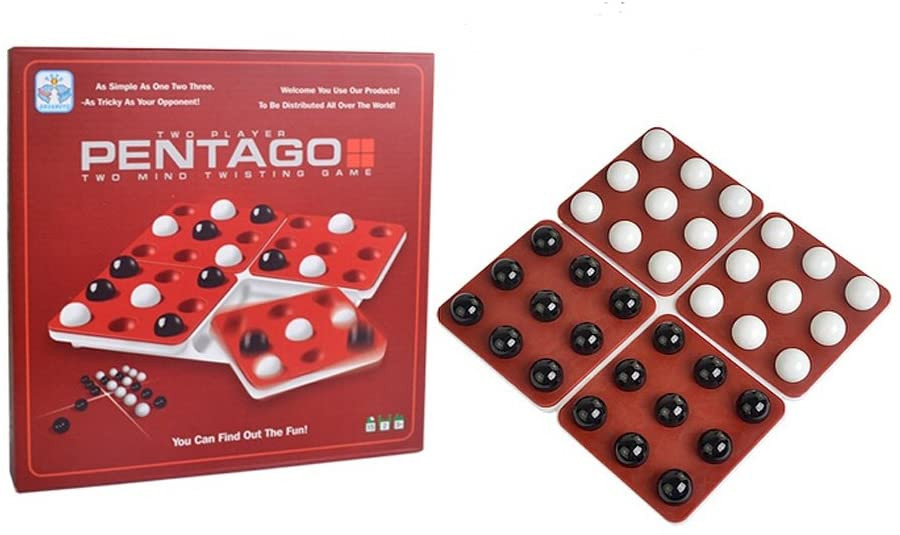 Pentago Game 3D Wooden Cube Brain Teaser Puzzle