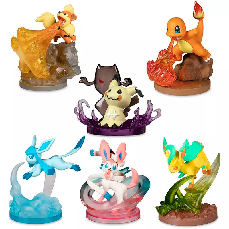 Pokemon Skill Collection Figure Statue Set 6 Pcs Vol 1