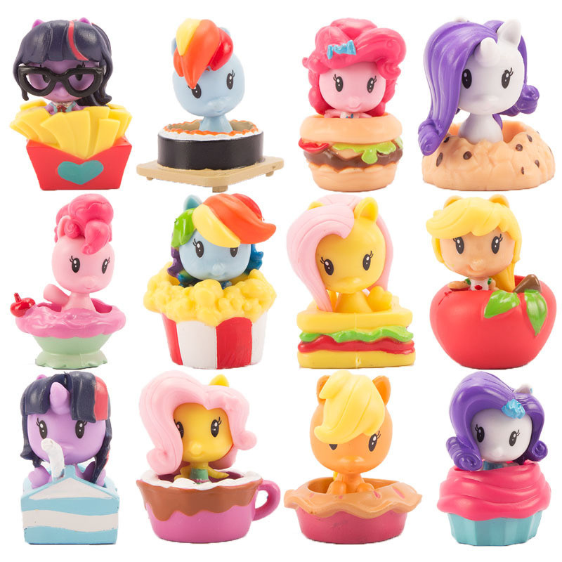 My Little Pony Cupcake Theme Figure Statue 12 Pcs Set