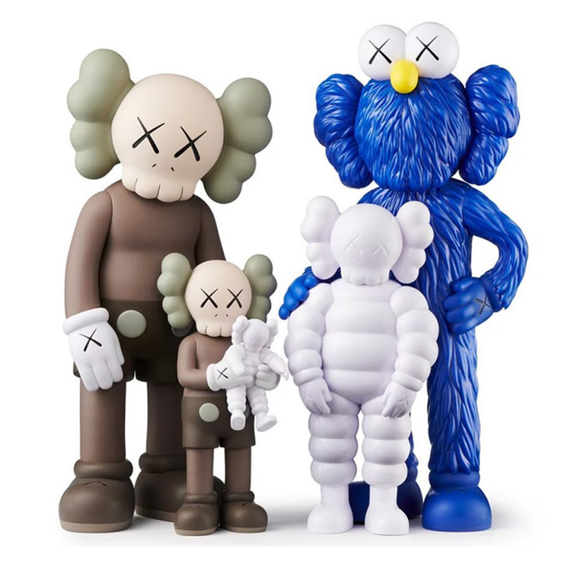 KAWS Family Vinyl Figure 31cm 12.20inches Brown Blue