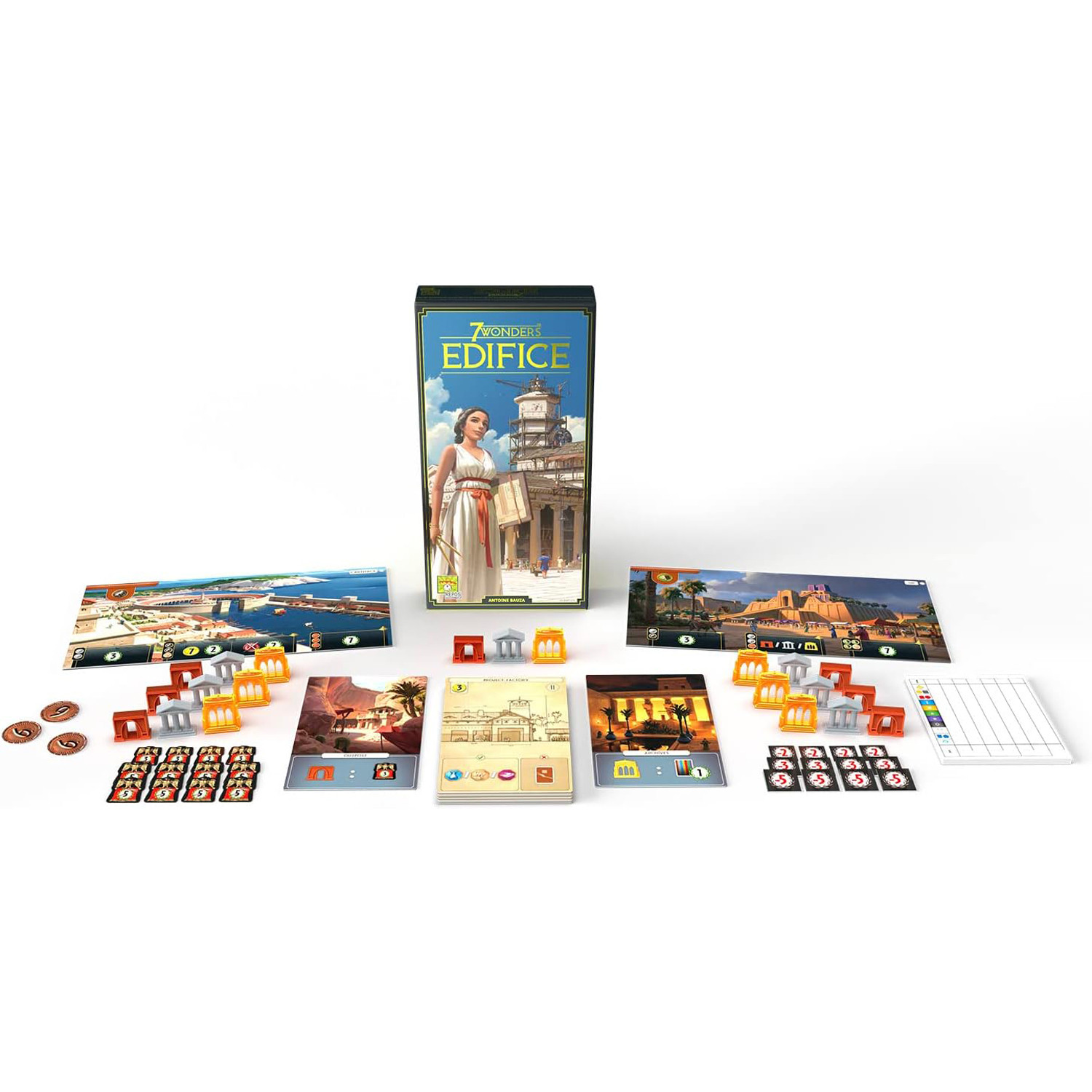 7 Wonders (Expansion) - Edifice: Family Thematic Ancient City Building Civilazation Economic Board Game