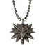 The Witcher 3 Necklace with White Wolf Medallion