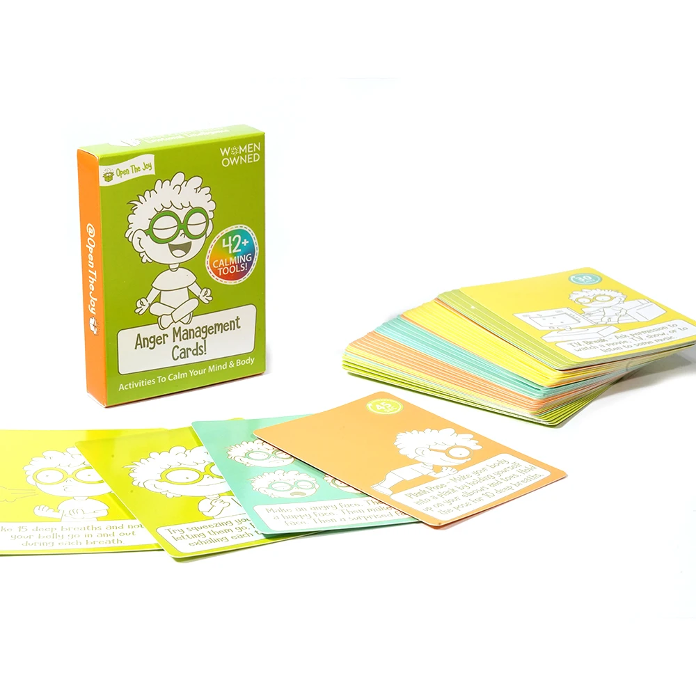 Open The Joy - Anger Management Cards for Kids: Family Kids Emotion Management Fun and Functional Cards Game