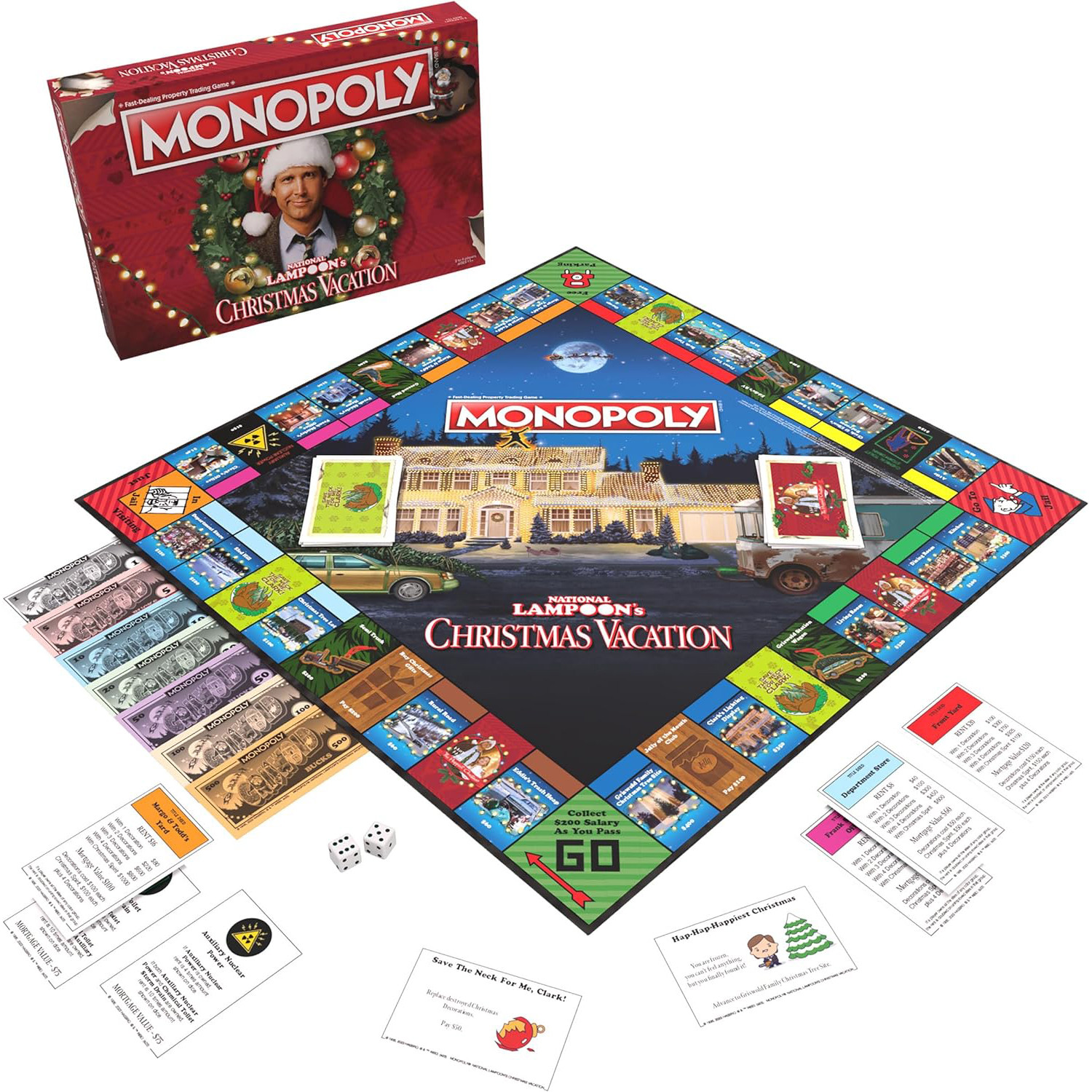 Monopoly National Lampoon's Christmas Vacation: Family Party Movie Theme Christmas Fun Economic Auction Roll & Play Board Game