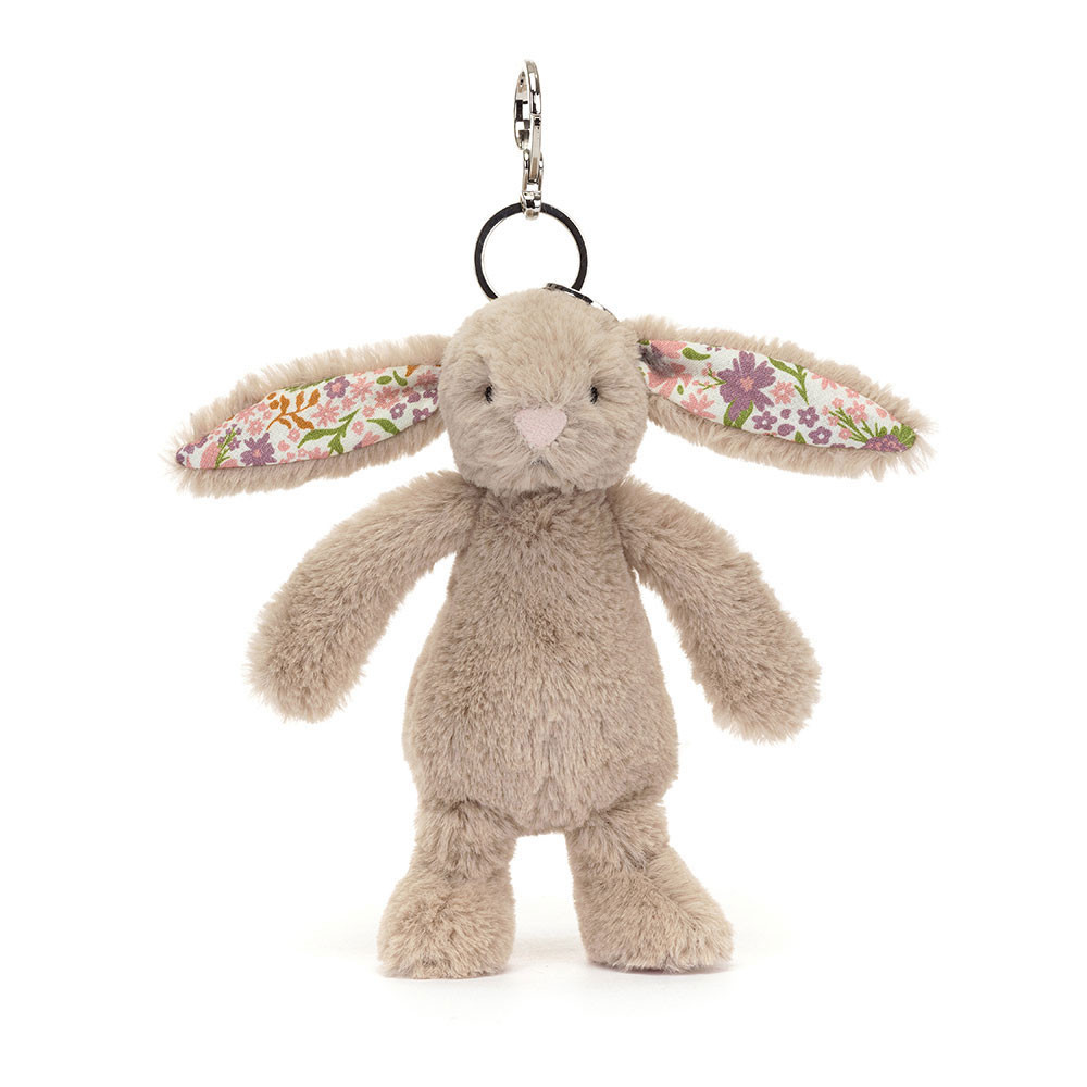 Jellycat Blossom Beige Bunny Petal Bag Charm 13cm 5 inches