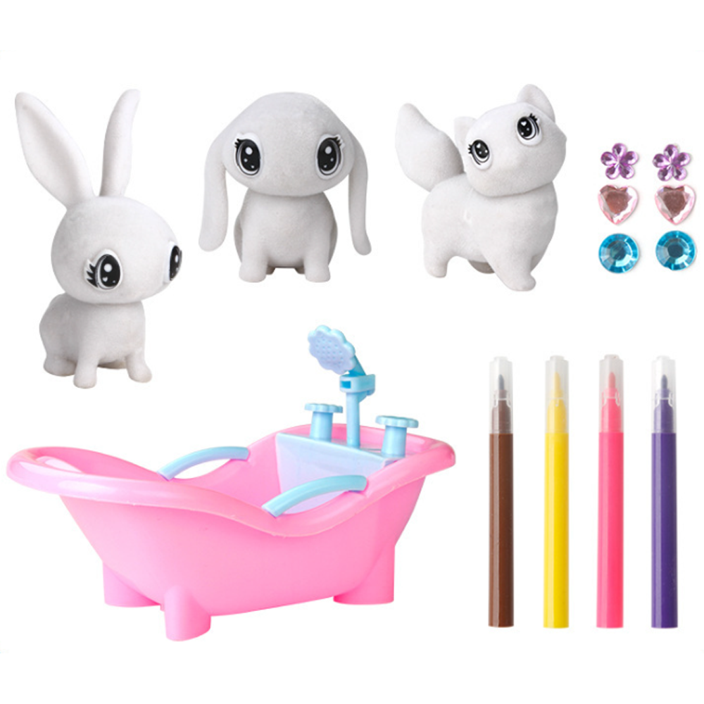 Scribble Scrubbie Pets Scrub Tub Animal Toy Set