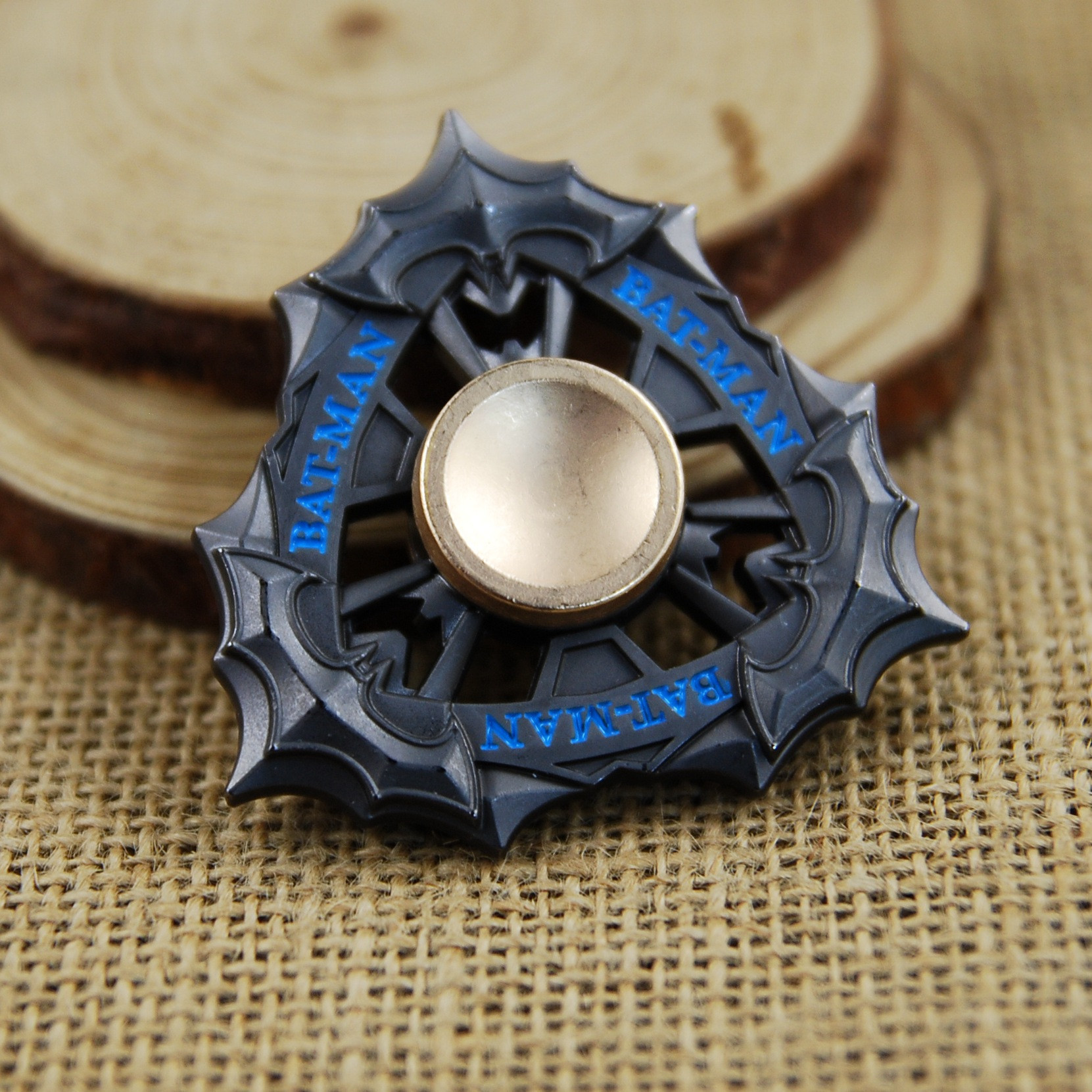 Round Circle Batman Solid Metal Fidget Spinner