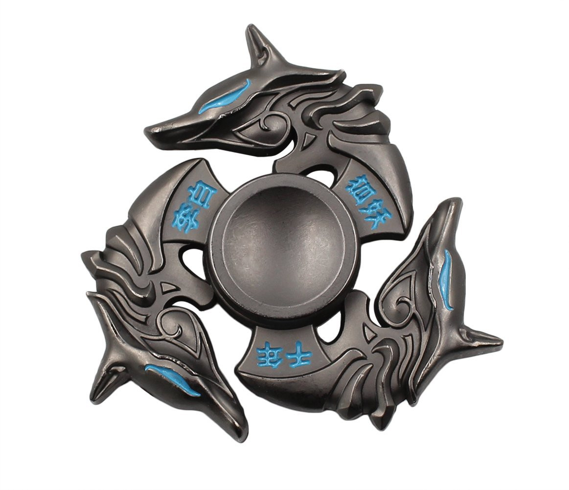 Heytech Solid Metal Fidget Spinner Hand Spinner Black Fox