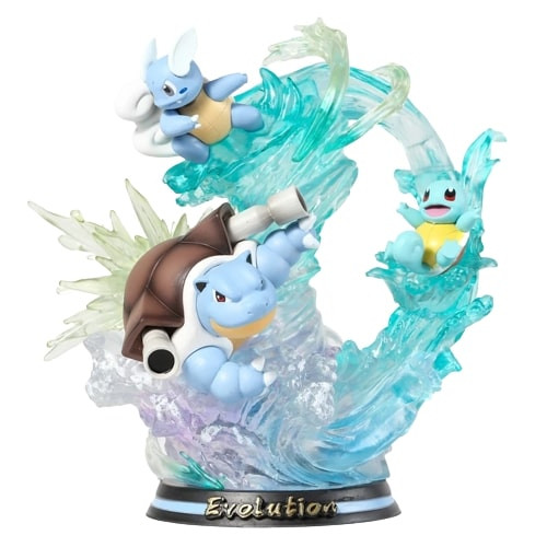 Squirtle Wartortle Blastoise From Pokemon Deluxe Figure Statue