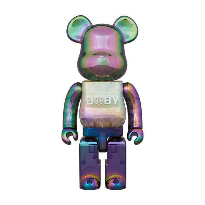 My First Bearbrick Baby Clear Black Chrome Version 400% Figure 28cm 11.02inches