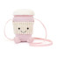 Jellycat Amuseables Coffee-To-Go Pink Bag Soft Stuffed Plush 22cm 8.66inches