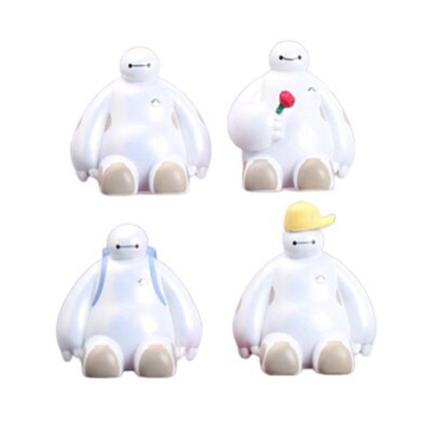 Big Hero 6 Baymax Sitting Figure Set 4 Pcs