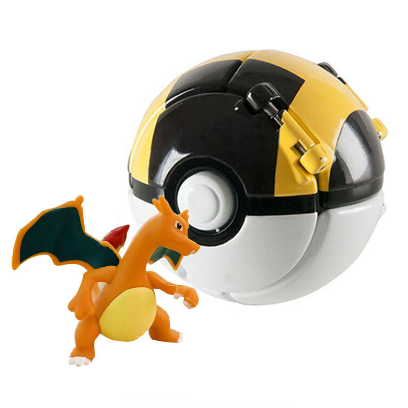 Tomy Pokemon Throw 'n' Pop Pokeball Charizard & Ultra Ball Figure Set